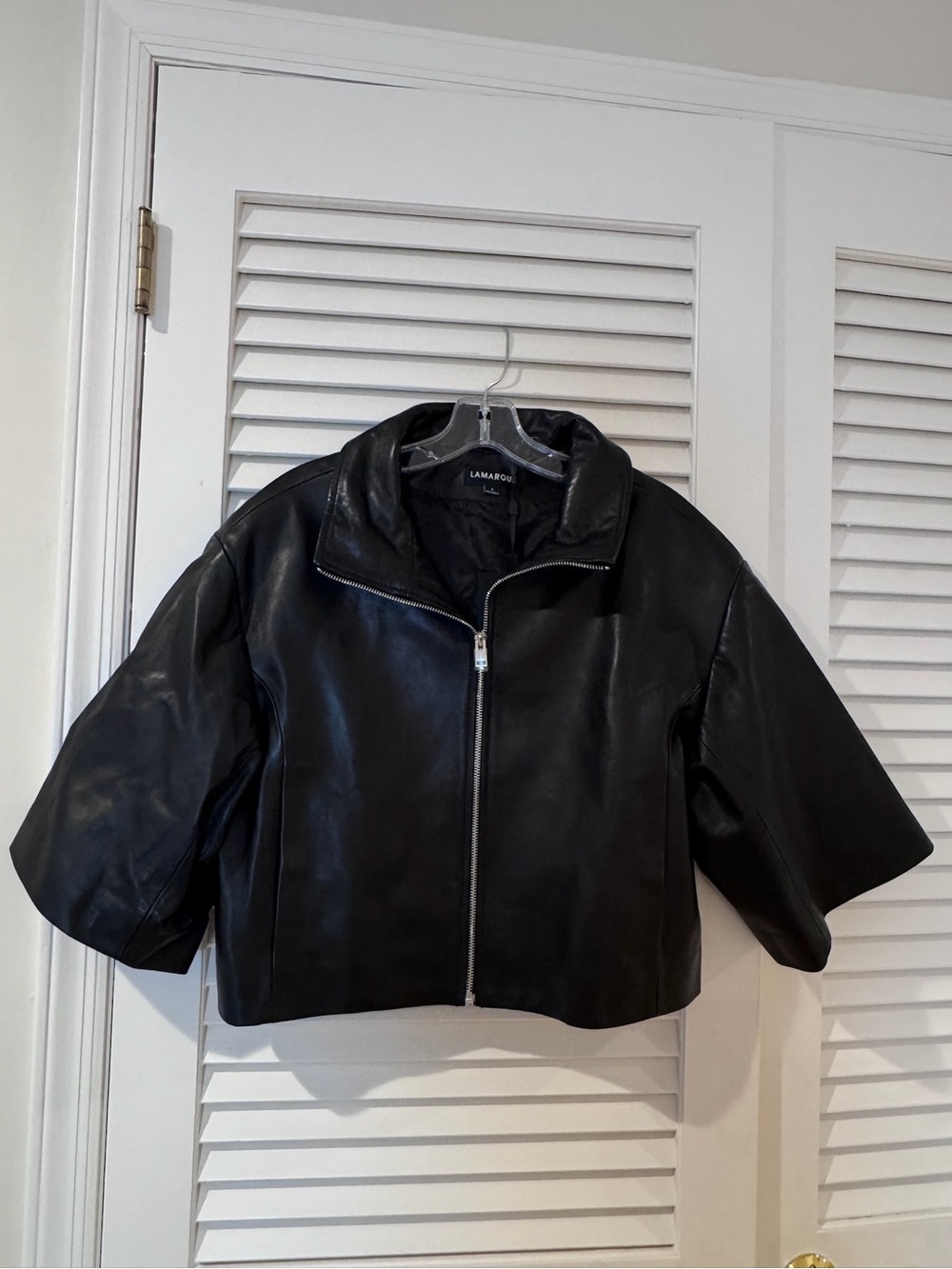 NWT LaMarque Ellin leather jacket in black